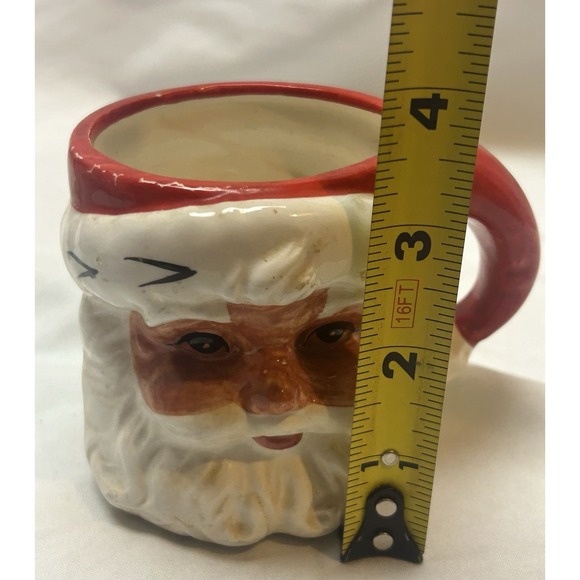 VTG Lefton Santa Claus Face Mug Christmas 3.5" Tall - Picture 8 of 9